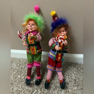 Colorful Elf Dolls Set for Christmas